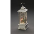 Konstsmide Lantern with Santa and Dog (5 Hour Timer, Battery Operated, Warm White, LED, Water Filled)